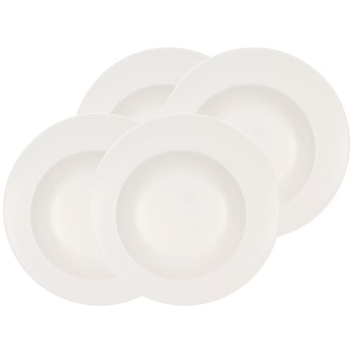Pastateller VILLEROY & BOCH "Pastateller Flow ø 30 cm 4er Set weiß", weiß, Speiseteller