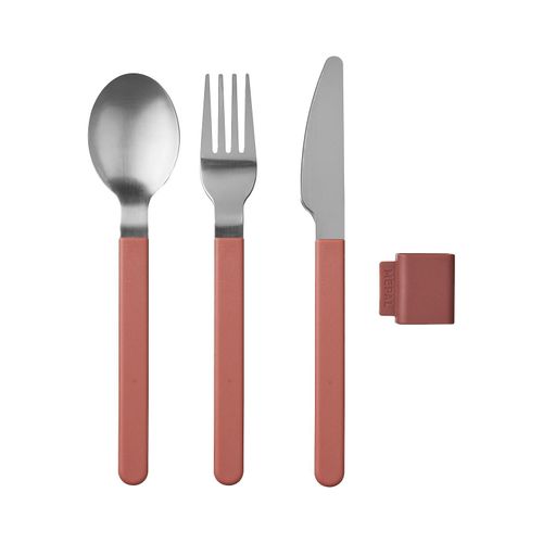 Besteck-Set MEPAL "Besteck-Set Silueta", bunt (vivid mauve), Essbesteck-Sets