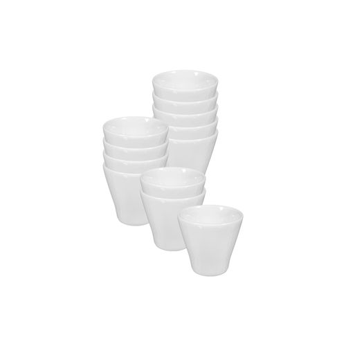 Eierbecher SELTMANN WEIDEN "Eierbecher Rondo/Liane ø 5,3 cm 12er Set weiß", weiß, Porzellan, Eierbecher