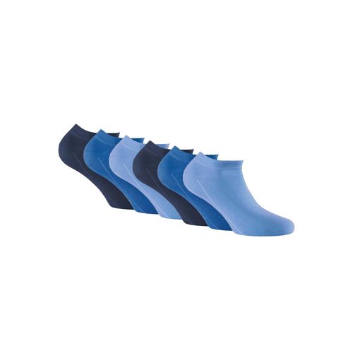 Sneakersocken ROHNER SOCKS "Socken sneaker 3-er pack 6er Pack", Herren, Gr. 43-46, blau (blau mix), Obermaterial: 75% Baumwolle CO. 23% Polyamid PA. 2% Elasthan EL., Socken Sneakersocken