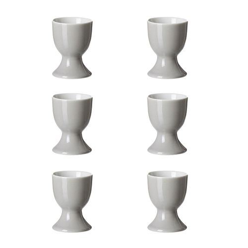 Eierbecher RITZENHOFF & BREKER "Eierbecher Doppio ø 5 cm 6er Set", grau, Porzellan, Eierbecher