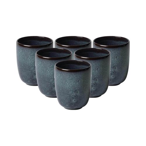 Becher "Becher ohne Henkel Lave 400 ml 6er Set", grau (gris), 6 tlg., Steingut, LIKE. BY VILLEROY & BOCH, Trinkgefäße, Becher