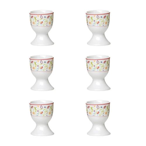 Eierbecher RITZENHOFF & BREKER "Eierbecher Shanti ø 5.0 cm 6er Set bunt", bunt, Porzellan, Eierbecher
