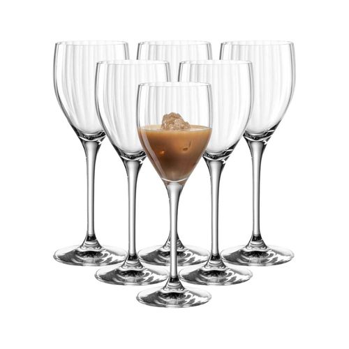 Likörglas LEONARDO "Likörgläser Poesia 190 ml 6er Set transparent", bunt (transparent), Glas, Trinkgefäße