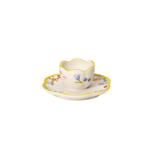 Eierbecher VILLEROY & BOCH "Eierbecher Spring Awakening 30 ml bunt", bunt, Porzellan, Eierbecher