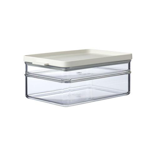 Frischhaltedose MEPAL "Kühlschrankdose Duo Omnia 500+1200 ml", weiß (nordic weiß), Lebensmittelaufbewahrungsbehälter, Frischhaltedose