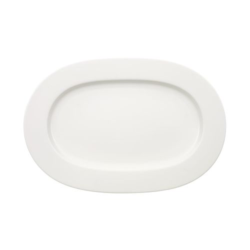 Servierplatte VILLEROY & BOCH "Servierplatte oval Royal 41 cm weiß", weiß, Porzellan, Servierplatten, Servierplatte