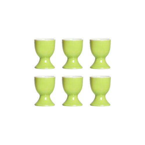 Eierbecher RITZENHOFF & BREKER "Eierbecher Doppio ø 5 cm 6er Set", grün, Porzellan, Eierbecher