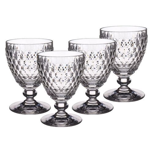 Weißweinglas VILLEROY & BOCH "Weißweingläser Boston 230 ml 4er Set violett", lila (violett), Glas, Trinkgefäße, Weißweinglas