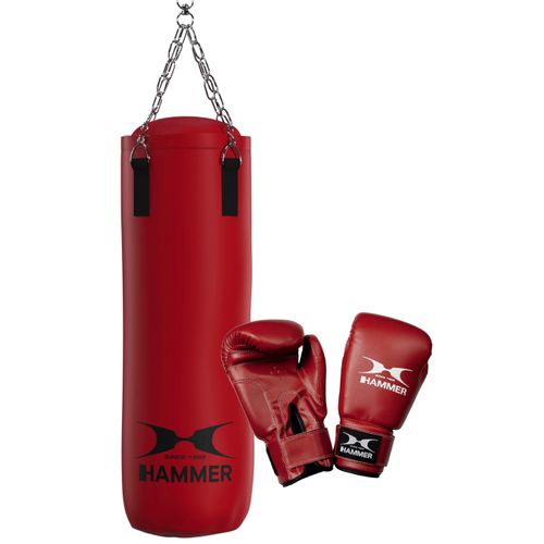 Boxsack HAMMER "Fit", rot (rot, schwarz), Boxsäcke, B/H/L: 28cm x 60cm, B:28cm H:60cm