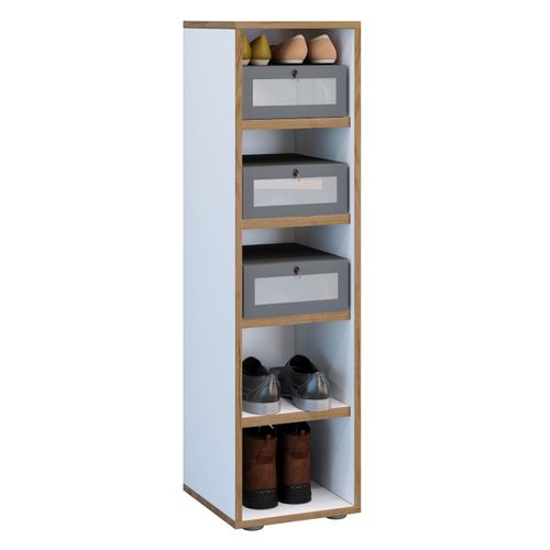 Schuhregal VCM "Holz Regal Schuhschrank Schuhregal Salia B30", weiß, Regale, Schuhregal