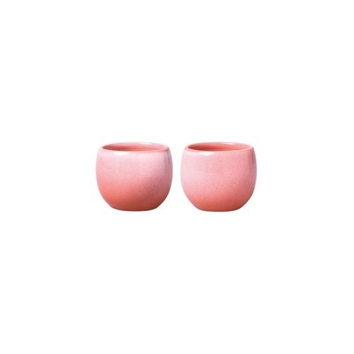 Eierbecher "Eierbecher Perlemor Home Coral 50 ml 2er Set rosa-rot", bunt (rosa, rot), Porzellan, LIKE. BY VILLEROY & BOCH, Eierbecher