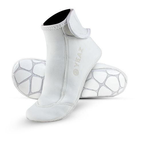 Neoprensocken YEAZ "Neoprensocken NEOSOCK GRIP PRO", Damen, Gr. 38, weiß, Obermaterial: 90% Neopren neoprene. 10% Nylon NY., Socken