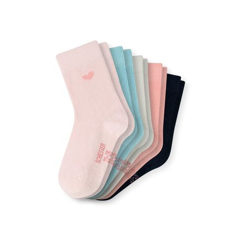 Kurzsocken SCHIESSER "Socken Legwear Kids 5er Pack", Kinder, Gr. 31-34, pink (rosa), Obermaterial: 75% Baumwolle CO. 24% Polyamid PA. 1% Elasthan EL., Socken