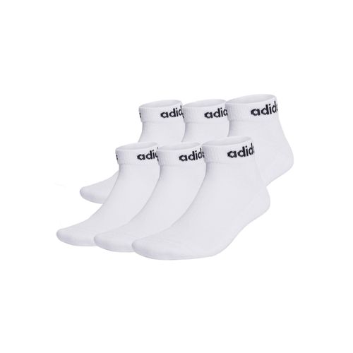 Kurzsocken ADIDAS ORIGINALS "Socken Linear Cushioned Ankle 6er Pack", Damen, Gr. 40-42, weiß, Obermaterial: 71% Baumwolle CO. 26% Polyester PES. 2% Elasthan EL. 1% Nylon NY., Socken