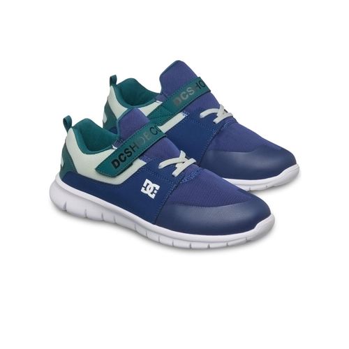 Sneaker DC SHOES "Heathrow Prestige Ev", Kinder, Gr. 1,5(32,5), grün (dc navy, grün), Obermaterial: Textil (Mmf), Futter: Textil, Laufsohle: EVA., Schuhe Sneaker