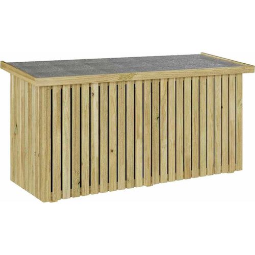 Gartenlagerbox mit Speicher Natur 119 x 44 x 58,5 cm