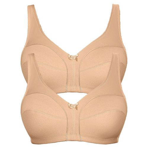 Soft-BH VIANIA "2er Pack Baumwoll Soft BH Basic", Damen, Gr. 80, Cup C, beige (makeup makeup), Obermaterial: 100% Baumwolle CO., BHs Soft-BH