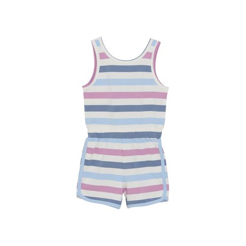 Jumpsuit COLOR KIDS "Jumpsuit COJumpsuit - AOP", Mädchen, Gr. 122, N-Gr, bunt (orchid), Obermaterial: 95% Baumwolle CO. 5% Elasthan EL., Overalls Jumpsuit