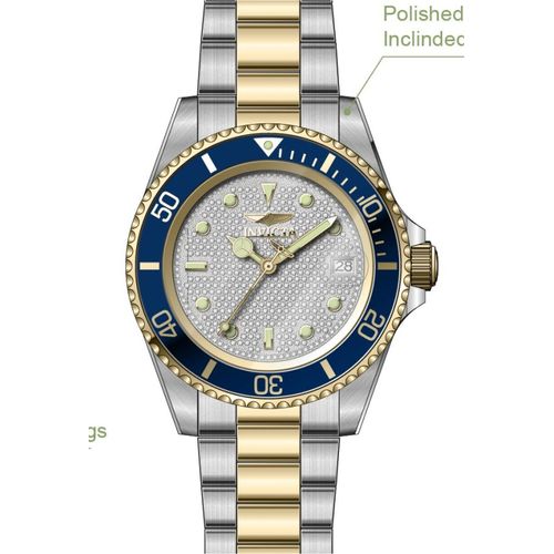 Invicta Pro Diver 50279 Herren Uhr - Mechanische Bewegung - Edelstahl mit Silber Zifferblatt - 40 mm