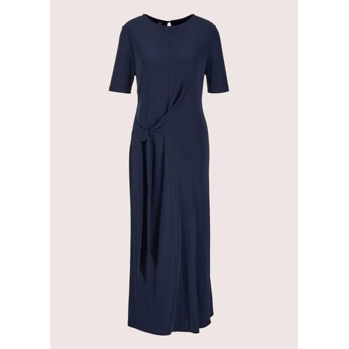 Midikleid MADELEINE "Kleid Halbarm-Kleid mit Taillenband", Damen, Gr. 34, N-Gr, blau (marine), Obermaterial: 100% Viskose CV., Modern, normal, Kleider Midikleid