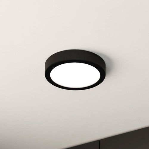 LED-Deckenlampe Fueva 5 IP44 3000K schwarz Ø16cm