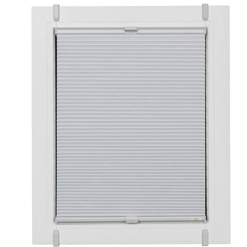 Plissee SUNLINES, bunt (weiß, silberfarben), B:71cm H:85cm, Obermaterial: 100% Polyester, Plissees, Plissee, verspannt mit Simply-Fix Klemmträger, Wabenplissee