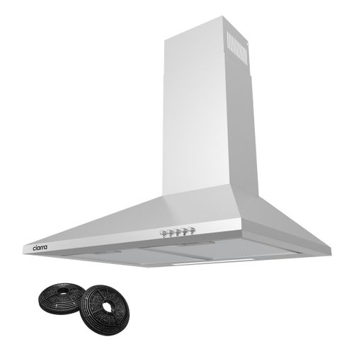 CIARRA A++ 370 m³/h Dunstabzugshaube 60 cm Wandhaube Pyramide Abzugshaube 3 Stufen VMS6201