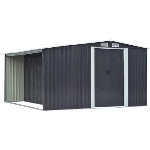 nabbi Gartenhaus aus Blech Werkzeugster 312x335x178 cm - grau