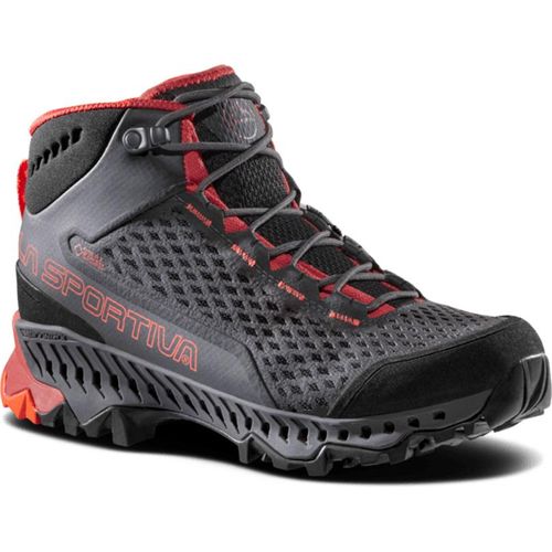 Stream Woman GTX, Mountain Hiking, Woman, Shoes, Mid Cut, G00R22 Carbon/Cherry Tomato, 37.5 - La Sportiva