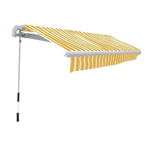 "Winteraktion" Gelenkarmmarkise Handbetrieben 300 cm Gelb/Weiß - Markisen CC1694