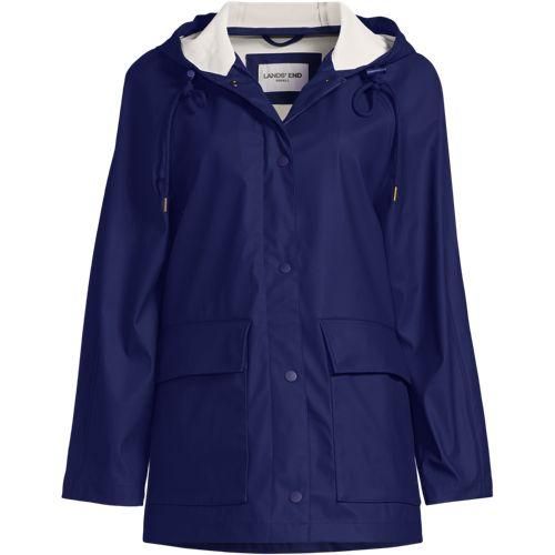 Squall Ausgestellte Regenjacke, Damen,  Blau, Polyester, by Lands' End