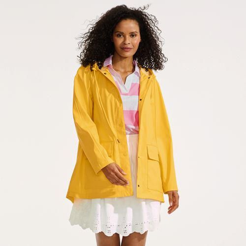 Squall Ausgestellte Regenjacke, Damen,  Gelb, Polyester, by Lands' End