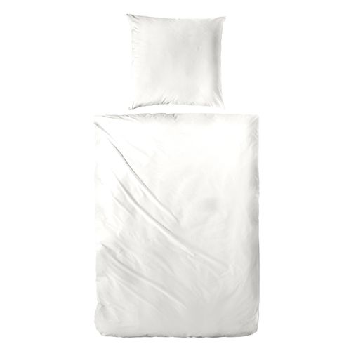 Bettwäsche PRIMERA "Halbleinen-Bettwäsche", weiß, B/L: 155cm x 220cm, 1 Stk., 1 Stk., Halbleinen, B/L: 80cm x 80cm, 2 tlg., Halbleinen, Obermaterial: 50% Baumwolle, 50% Leinen, Bettwäsche, Bettwäsche, Uni