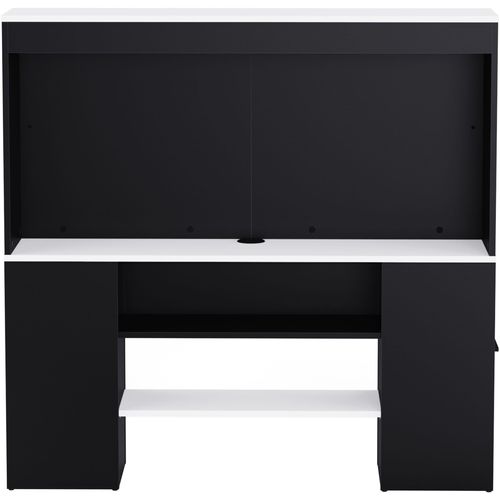 TV-Schrank DEMEYERE GROUP "Bettumgebung DREAMPAD TV", schwarz (matt weiß, matt schwarz), B:119,2cm H:116,2cm T:26,9cm, Schränke, Bettumgebung mit grossem Stauraum