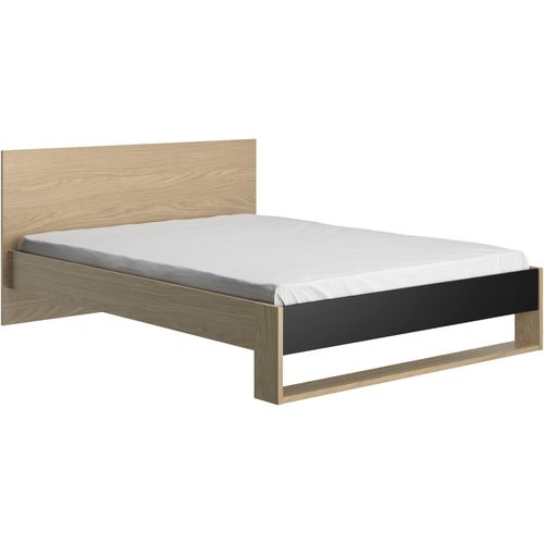 Kinderbett GAMI "NAEL", schwarz (eiche rookwood nachbildung, eiche rookwood nachbildung, eiche rookwood nachbildung, schwarz), B:150cm H:80cm L:205cm, Betten, Kinderbett