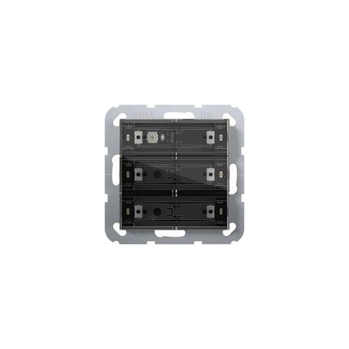 Tastsensor 4 Komfort dreifach für Gira One und KNX mit Inbetriebnahme-Wippe Retail