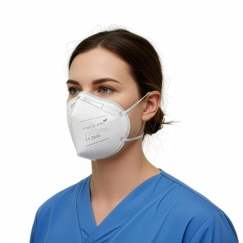 Medi-Inn Atemschutzmasken FFP2 NR, Typ IIR, 3-lagig, weiß (10 x 50 = 500 Stück)
