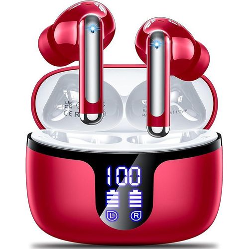 In-Ear-Kopfhörer,Bluetooth 5.4, mit 4 ENC,Geräuschunterdrückung,Mikrofon,kabellos, HiFi, Stereo,42 Stunden,LED-Wiedergabe,Sport-Kopfhörer, IP7-Display
