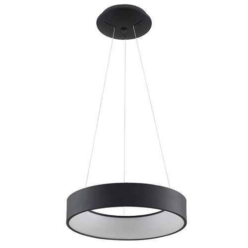 Arcchio LED-Hängelampe Aleksi, Ø 45 cm, schwarz, Metall, CCT