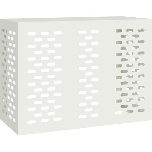 vidaXL Klimaanlagenabdeckung Weiß 110 x 50 x 80 cm Stahl