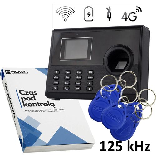 Arbeitszeiterfassung WIFI WEB P2P IC WIEGAND 4G + 15 RFID 125 kHz Schlüsselanhänger + EBOOK "Arbeitszeit im Griff"