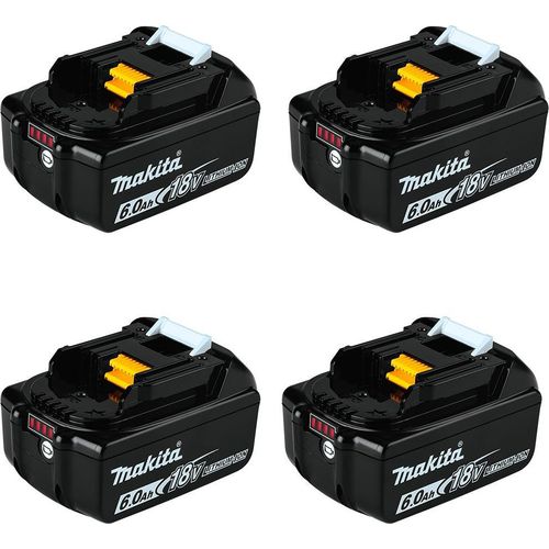 Pack mit 4 baterías MAKITA BL1860 (18V - 6,0 Ah)