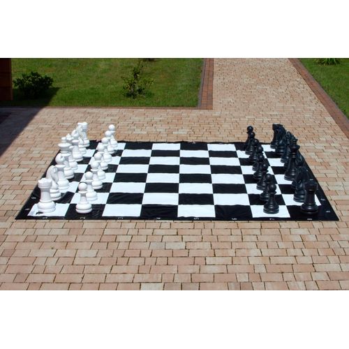 XXL-Schachbrett für Schach/Dame im Freien (35 x 35 cm im Quadrat)