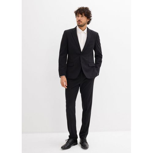 bonprix Super Stretch-Anzug (2tlg. Set) Slim Fit, schwarz, Gr.54, Klassisch, modern, selbstbewusst - dieser Anzug in schmaler Passform bringt seine Silhouette stilvoll auf den Punkt