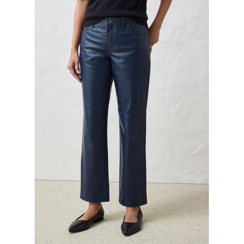 bonprix Lammnappa-Lederhose, blau, Gr.48, elegante Lederhose aus hochwertigem Lammnappa, mit Kniefutter, aus Nappaleder