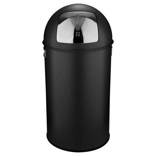 P & B Abfalleimer, Schwarz, Metall, 50 L, 74 cm, Küchen, Küchenausstattung, Mülleimer
