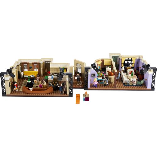 LEGO 10292 Icons Friends Apartments, ikonischer Modellbausatz der Zimmer aus der TV-Serie mit 7 Minifiguren, Geschenk für Erwachsene