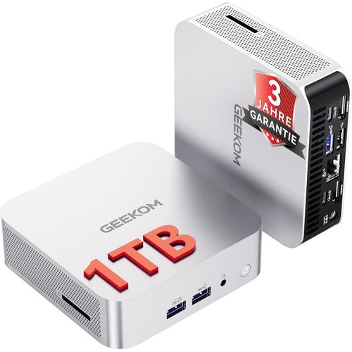 GEEKOM A6 Mini PC mit AMD Ryzen 7 6800, 16GB aufr¹stbarem DDR5 RAM (kein festgelegter LPDDR) + 1TB SSD, Mini PC mit Windows 11 Pro | Mini Computer