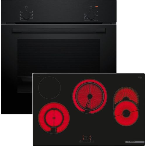 Bosch Serie 2 HBD211FB87, Keramik, 4 Zone(n), Glaskeramik, Schwarz, Berührung, 80,2 cm